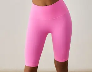 Pink Knee Length Capri Shorts