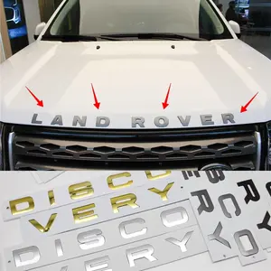 Land Rover Discovery Car 3D Front & Rear Letter Emblem Badge, Trunk Tail Decoration Sticker, Engine Hood Identifier Decal, Car Decor Accessories