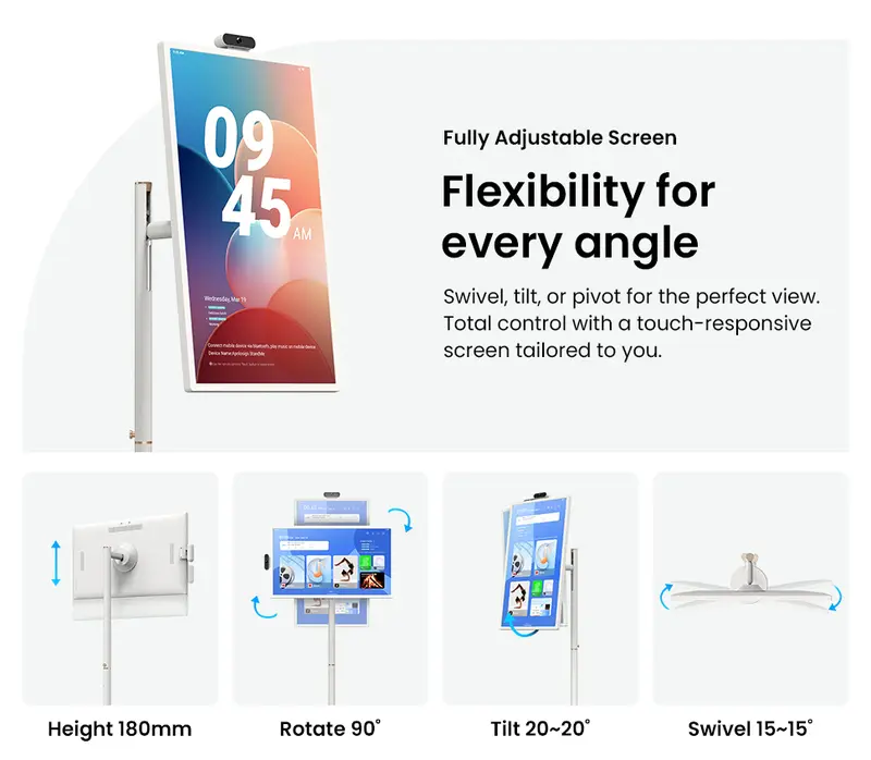 2026 Apolosign New 15000mAh Built in Battery Upgrade, Gen 2 Portable 32" 4K UHD Smart TV Tablet, Android 16, Touchscreen Display, 16GB RAM + 256GB Storage, WiFi 6, Voice Remote, Google Play, 6H Wireless Viewing