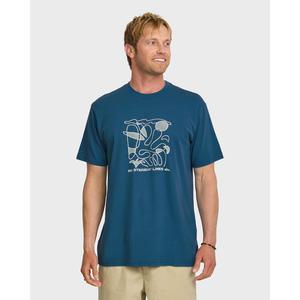 No Straight Lines Stw T-Shirt - Blue Steel