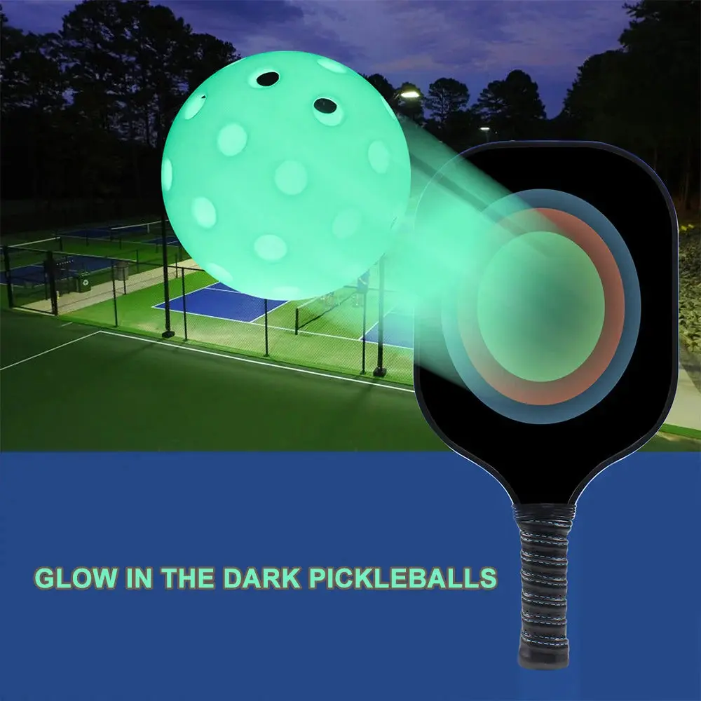 Glow In The Dark Pickleball Balls - 6 Pack Glow In The Dark Pickleball Balls - 6 Pack