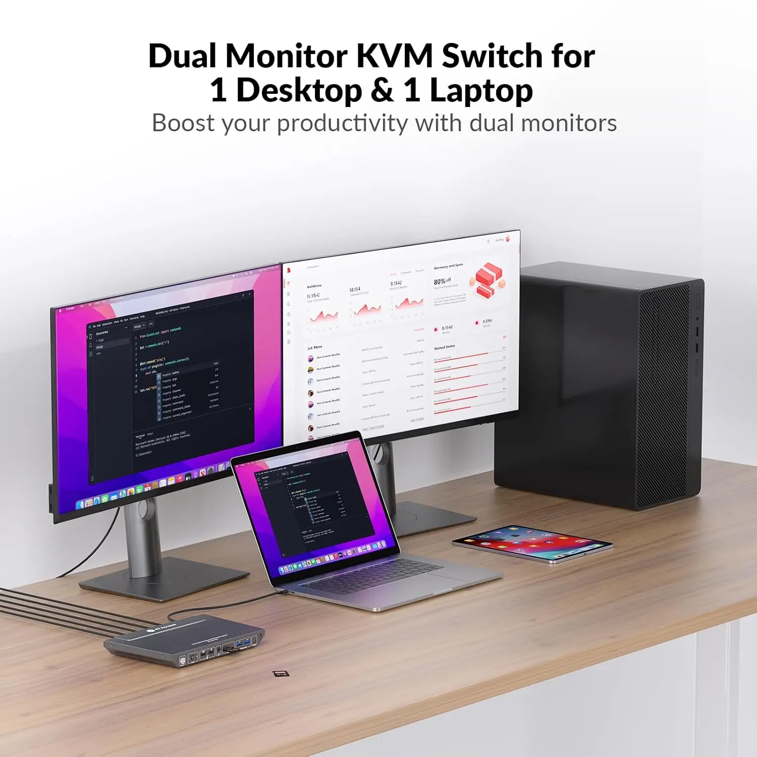 KVM Station Docking Access AV Amazon.com: KPAD／2SIMフリー＼2K#10.4／bah3-l09 ■★ALDOCUBE Switch 2 & Laptop 1 Androidタブレット本体
