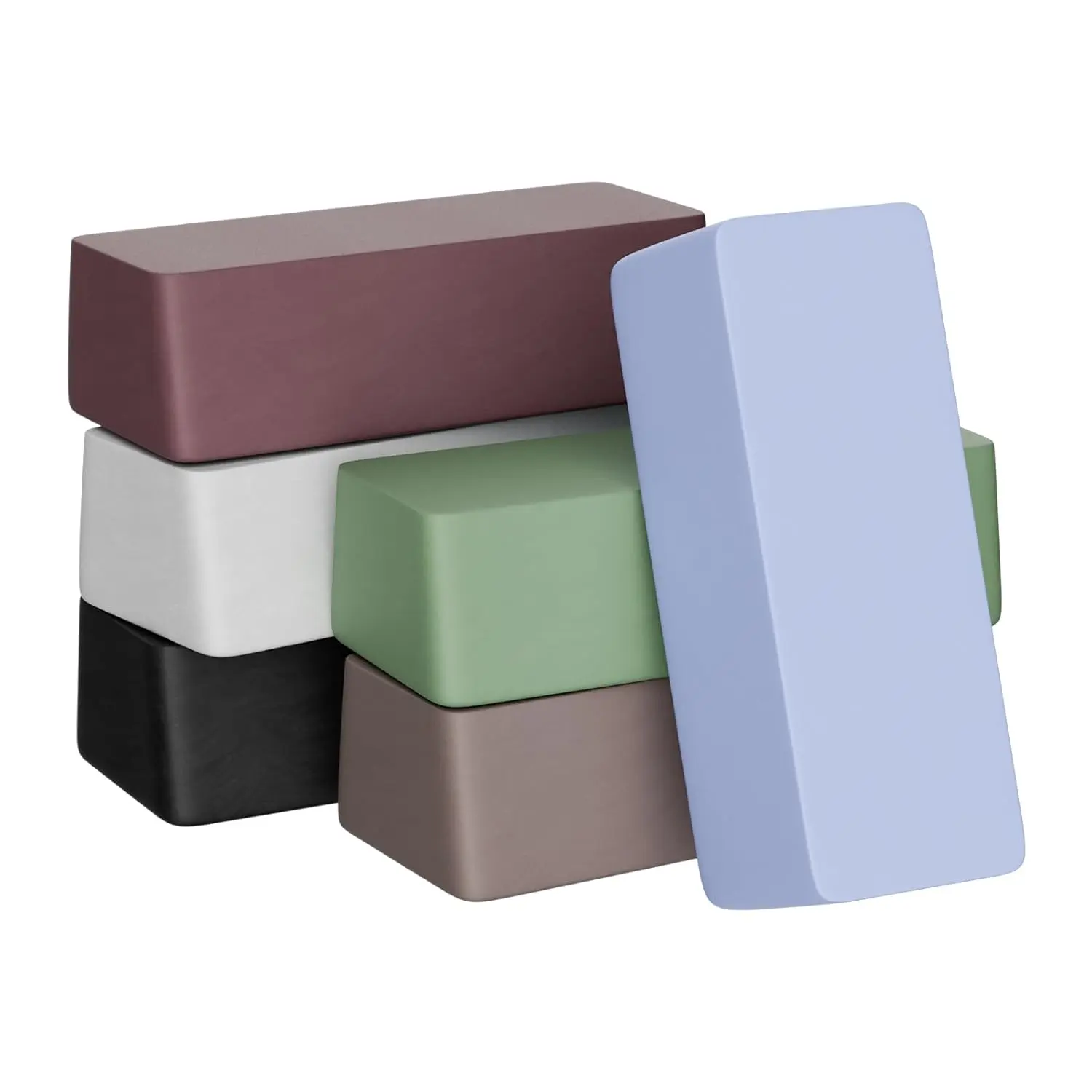 Metal Polishing Compound Kit - 6 Different Color-Coded 23 oz Buffing Bars, Coarse to Fine Synthetic Polishing Bars for Stainless Steel, Alloys, Kitchen Appliances, Brown Finish, Long-Lasting Mirror Shine, Manufacturer Warranty