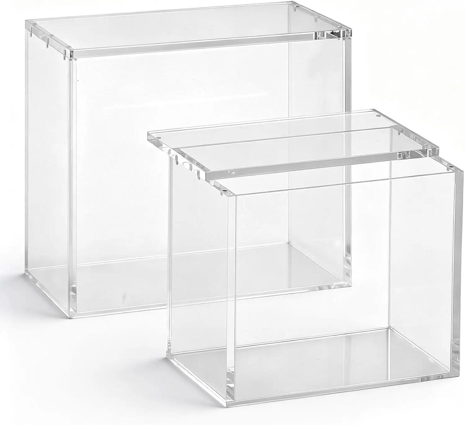Pokemon Elite Trainer Box (ETB) Acrylic Display Case, 5mm Magnetic UV-Blocking Anti-Yellowing Dustproof Top-Loading Collectibles Protector Storage Box for Serious Card Collectors, Rectangle Bodytype, Flat Acrylic Storage Boxes