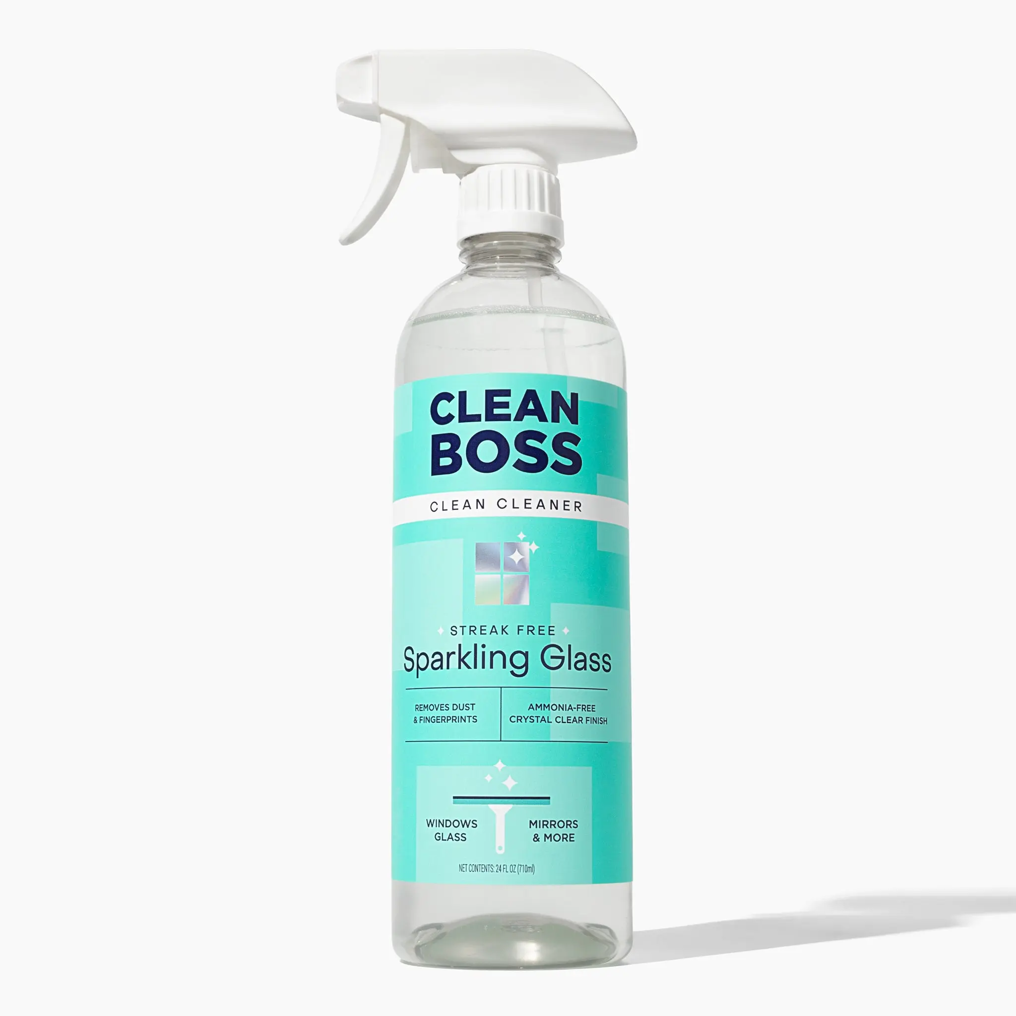 CleanBoss Glass Cleaner Spray - Streak-Free, Sparkling Cleaning, Household All-Purpose Multi-Surface Cleaner