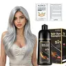 Silver GrayProfessional 5-in-1 Hair Dye Shampoo – Herbal Care for Strong, Shiny Hair, Long-Lasting Color & Full Gray Coverage, Unisex, 500ml + Complimentary Hair Mask