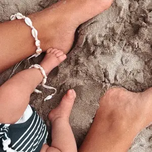 Toddler Cowrie Shell Anklet, Dainty Beach-Inspired Accessory for Little Kids