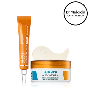 [Dr.Melaxin Official] Advanced Retinal Eye Care Duo, Retinal Kojic Acid Eye Patch, MELA-C•E Ferulic Eye Cream, Anti-Aging, Puffiness & Dark Spots Routine