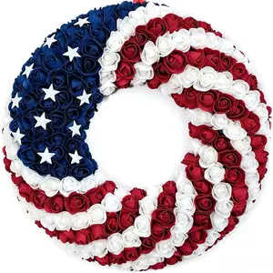 Front Door Decoration, Independence Day/Memorial Day Summer Outdoor Wreath