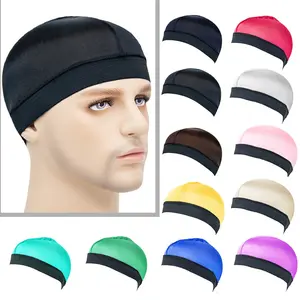2026 Hot-selling silk breathable base wig cap wide-brimmed elastic round hat
