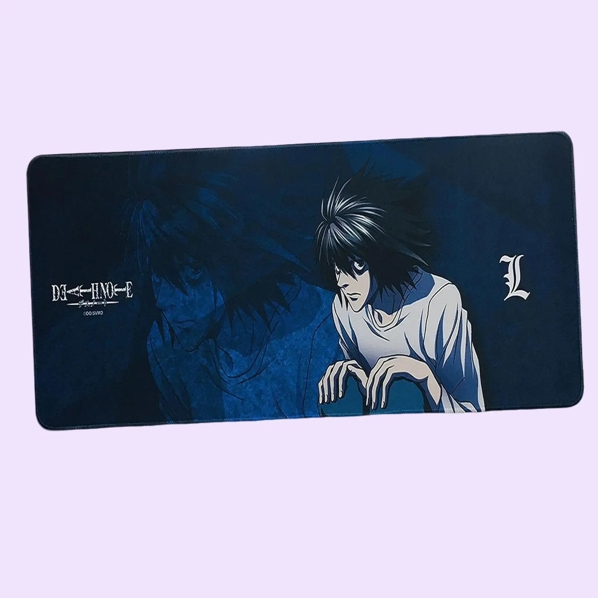 Officially Licensed Team Liquid x Death Note Light And L Gaming Mouse Pad, Mouse Mat with Flat Stitched Edge, Non-Slip Rubber Base, for Gamers & Office Use, 35x16, Death Note Anime Graphic Prints, Gaming Setup Desk Accessories – FASTSHIP