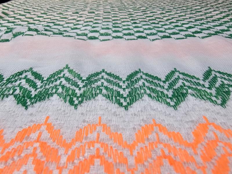 Keffiyeh Scarf - Ireland Flag Colors - Made in Syria