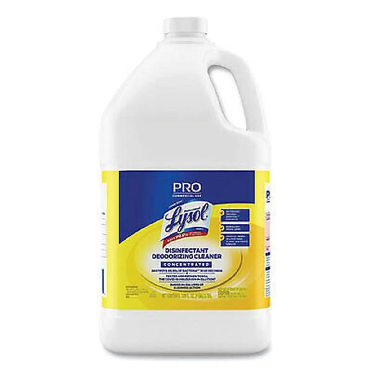 212 MAIN Lysol RAC99985 128 oz Lemon Scent Concentrate Deodorizing Cleaner - Germicidal Disinfectant, Commercial Cleaning Solution for Household Hard Surfaces