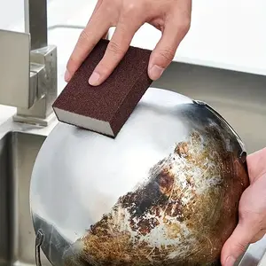 5 Pack Carborundum Sponges Nano Magic Emery Cleaning Sponge Rust Sponge for Pots and Pans Rust Remover Carborundum Nano Sponge