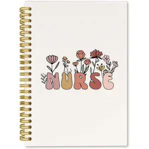 Nurse Notebook Journal, to  School Essentials, School Supplies, Week Gifts,Nurse Flower Spiral Notebook for Women,5.5x8.3 Inch
