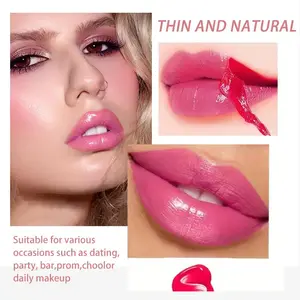 4 Color Peel-Off Lip Gloss Easy Application Moisturizing Long-Lasting Glossy Lip Color Boosts Complexion, Liquid Form, Single Item Pack Lip Glaze