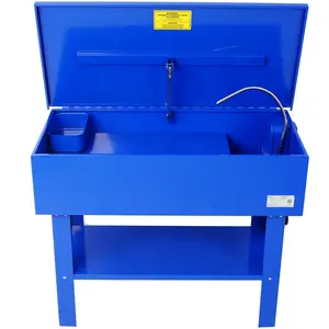 40 Gallon Parts Washer  24 Gallon Solvent Capacity 5 Gallon Per Minute Max Pump Output  Heavy Duty Steel Powder Coated blue Tool Maintaining Equipment Cleaning Machine Garage