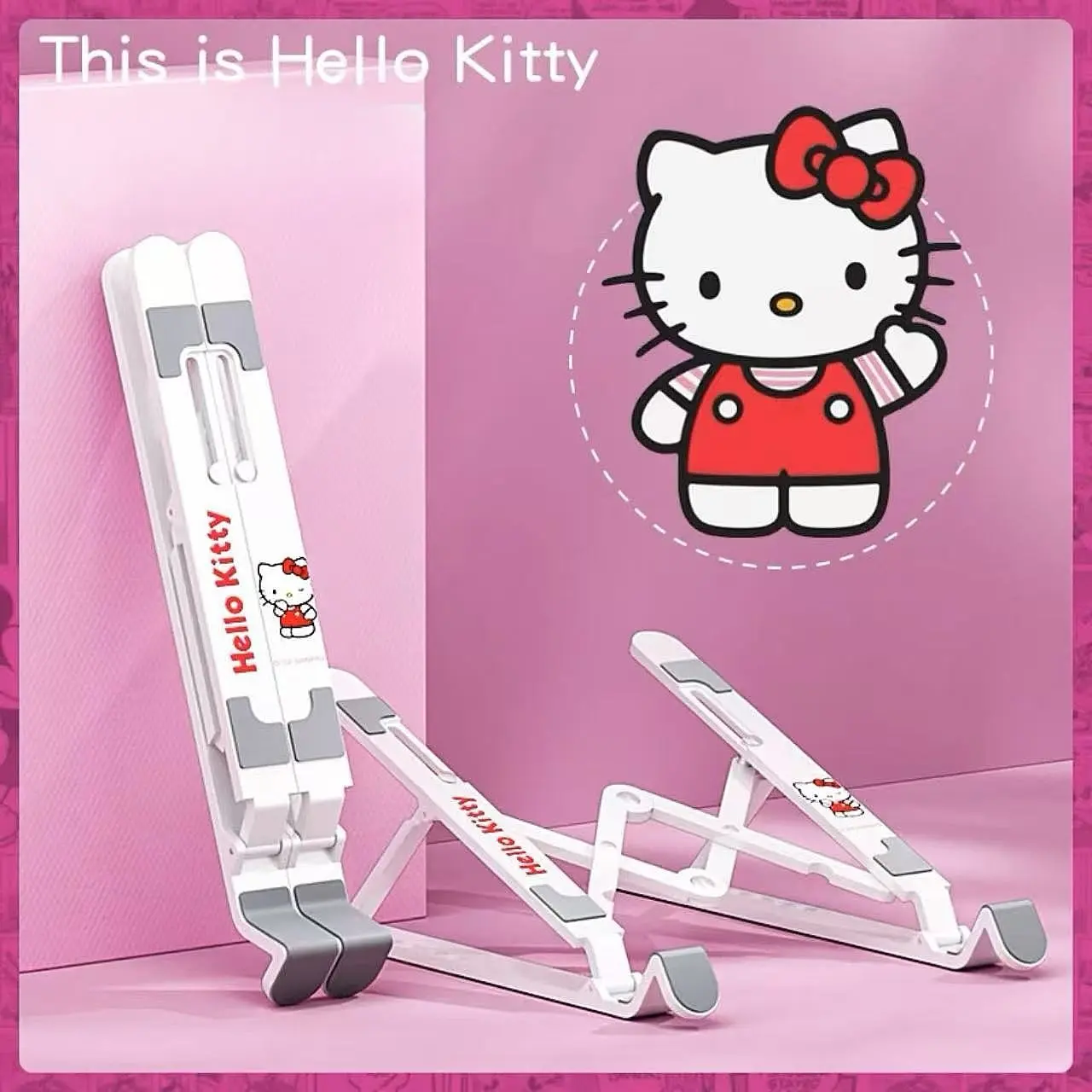 Sanrio HelloKitty My Melody Computer Stand - Cute, Sturdy, Ergonomic Design for 0-5 kg - Ideal for Displaying Your Favorite Characters