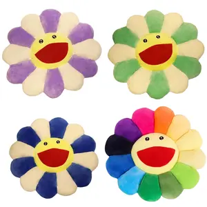 ONESHOWHOME Flower Shaped Throw Pillow,Flower Face Floor Cushions Floor Pillow,Colorful Sunflower Plush Pillow,Cute Room Decorative Pillows for Sofa Bedroom Thanksgiving Decorations Value Pack Valentine's Day gift Christmas Decoration