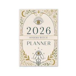 2026 Modern Witch Notebook Planner, Daily Efficiency Journal, Schedule Organizer, Check-In Diary, Essential Planning Tool