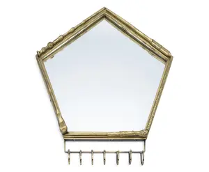 Harry Potter Wand Wall Mirror with Jewelry Hooks Storage Rack