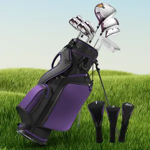 Golf Clubs Womens Golf Clubs Golf Club Set with Head Cover Stand Bag Includes #1 Driver & #3 Fairway Wood & #4 Hybrid & #7#8#9#P Irons