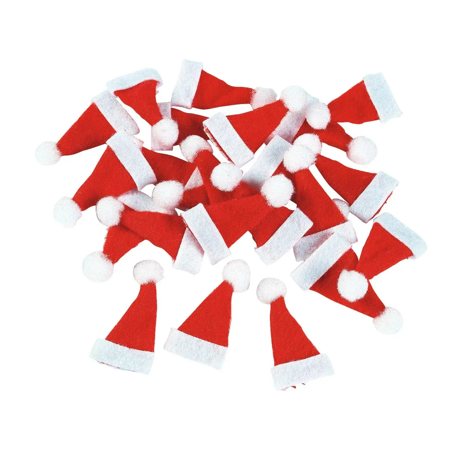Mini Santa Hats, Christmas, Craft Supplies, 24 Pieces