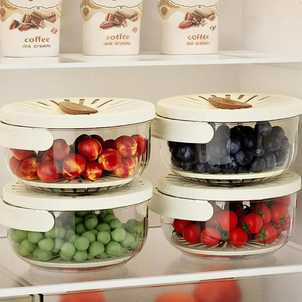 Fruit & Vegetable Washing Basket, 1 Count Foldable Fruit & Vegetable Washing Drain Basket with Lid, Kitchen Utensils & Gadgets