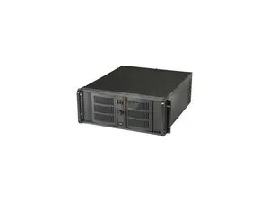 iStarUSA D-400 Black Aluminum / Steel 4U Rackmount Compact Stylish Chassis - Black Bezel 4 External 5.25" Drive Bays