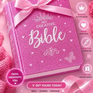 ESV Holy Bible, My Creative Bible, Hardcover w/Ribbon Marker, Illustrated Coloring, Journaling and Devotional Bible, English Standard Version, Purple Glitter (ESV Creative Editions)