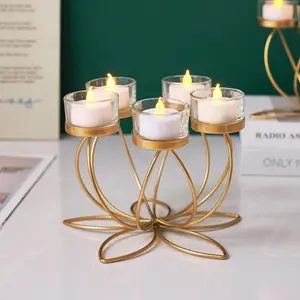 Elegant Metal Candle Holder for Table Decoration, Vintage Iron Art Design for Romantic Dinners and Bedroom Ambience, Decorative Candle Accessory