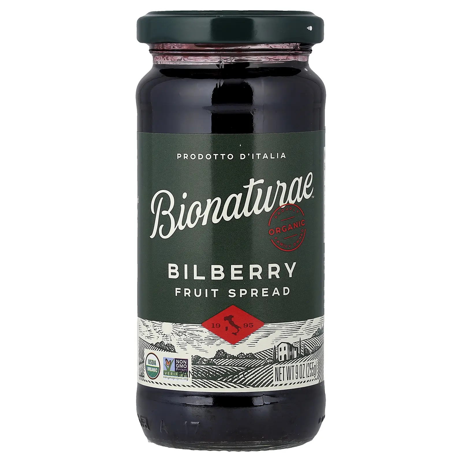 Bionaturae Organic Fruit Spread, Bilberry, 9 oz (255 g)