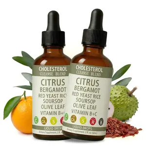 Red Yeast Rice Drops---Extra Strength Natto Extract Supplement for Cholesterol & Heart Support -  ,Vitamin B+C, Natural, Non-GMO Vegan, Heart Health Antioxidant Liquid Supplement 2 fl oz,2Pcs