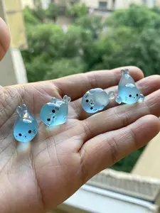 4 pcs Cute Mini Seal Figurines Set, Night Glow Resin Statue, Desktop Car Decor, Sea Lion Lover Gift, DIY Craft Accessories, Keychain Pendant, Sculpture Desk Decor