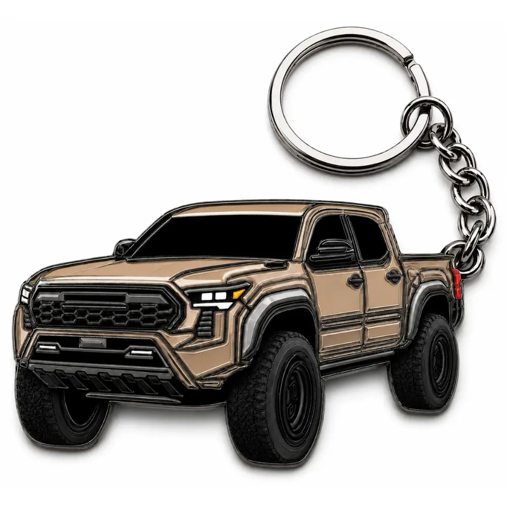 Tacoma 4th Gen Keychain Accessories, Cool Key Chain for Toyota Tacoma Owners 2016–2026, For Off Road Enthusiasts & Truck Lovers, Rugged Automotive Gift for Daily Carry