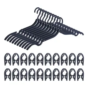 REGALWOVEN Foldable Travel Hangers, Plastic Portable Clothes Hangers for Travel Cruises Suitcase Dormitory School Coat Bag Drying
