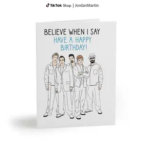 Backstreet Boys Birthday Card, Boy Band Card, Greeting Card - Greeting Pop Music