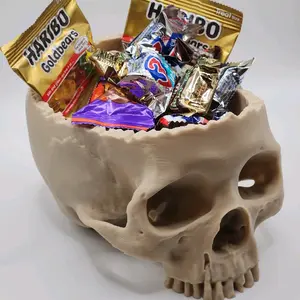 Realistic Skull Candy Bowl - Perfect for Home Decor and Party Supplies - Tableware Halloween