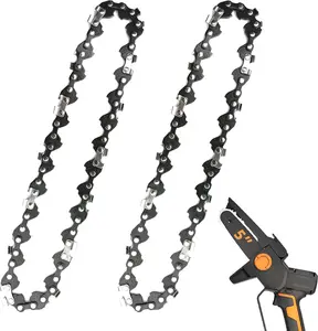2 Pack 5 Inch Chainsaw Chain Low Kickback 5 Inch Chain  Chain Fit For WORX WG324, FASTCRAFT 2020X-L, 5" Replacement Chains Fits for 5" Electric   Chainsaw