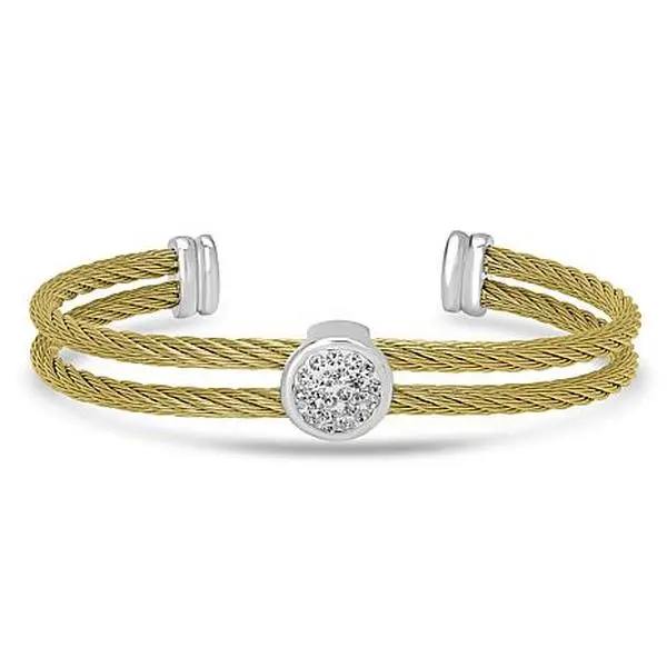 Stately Steel Twisted Double Cable Bracelet