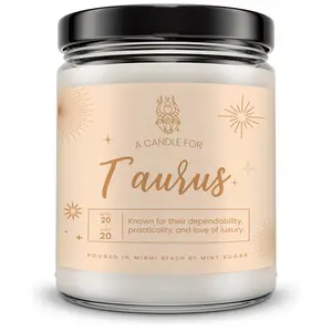 Taurus Zodiac Candle