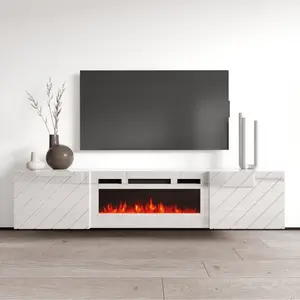 Luxe WH-EF Floating Fireplace TV Stand