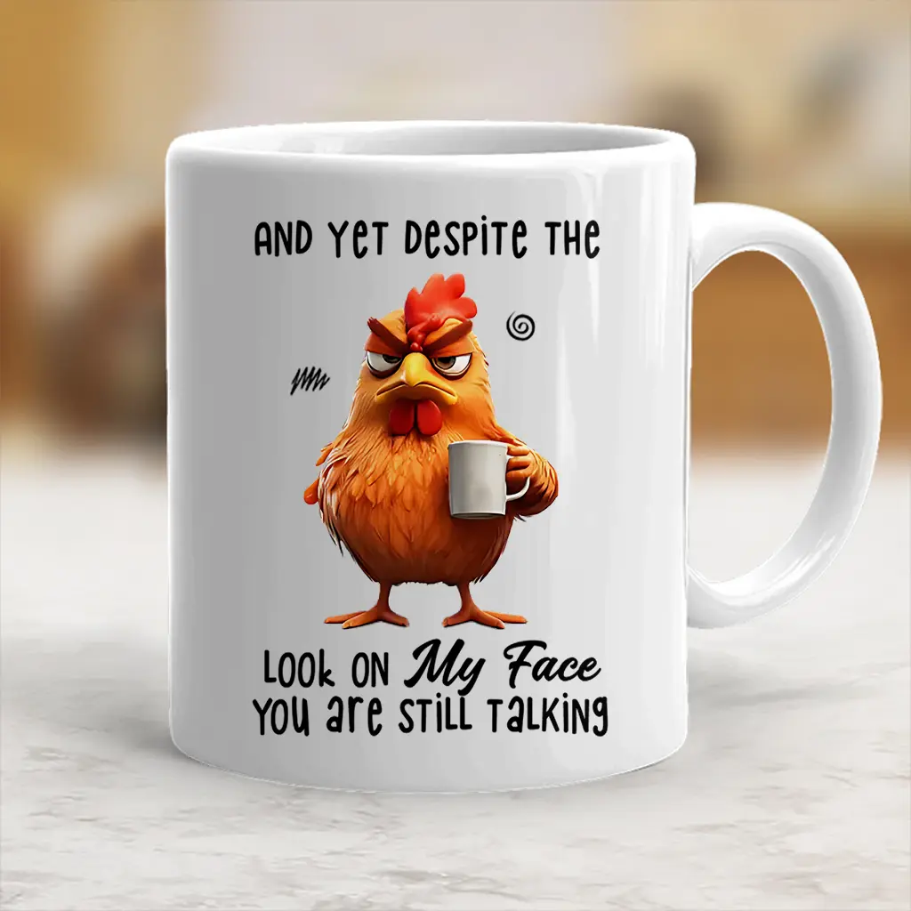 Ceramic Mug, Stylish Printed Beverage Cup, Washable Kitchen Drinkware, Gift for Best Friends - scs10499