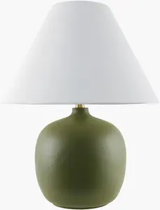 Rich Mustard Traditional Table Lamp with linen details for bedside or console tables