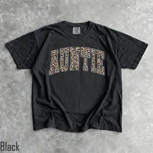 Comfort Colors Leopard Auntie Shirt, Auntie Shirt, New Aunt Gift, Pregnancy Announcement, Gift for Aunt, Pregnancy Reveal to Aunt