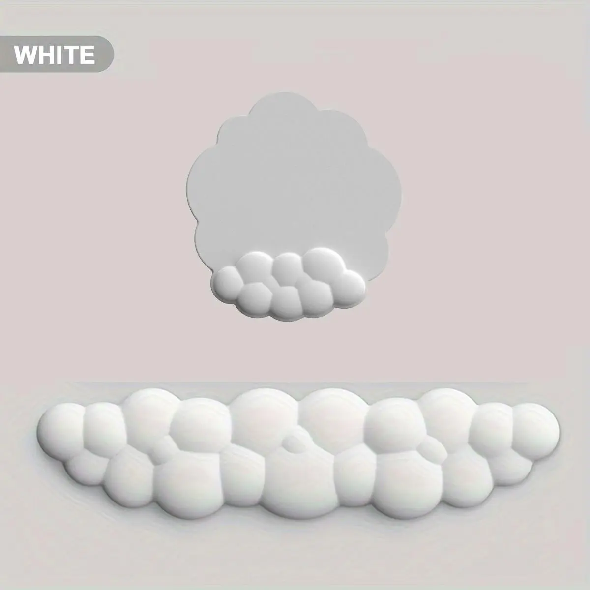 Cloud Shaped Design Wrist Rest & Mouse Pad Set, Comfortable & Breathable Memory Foam Mouse Pad Set for Office & Home Use, Cloud Pink Work Desktop Accessories, Mouse Pad for Desk, Gaming Mouse Pad, Gaming Room Accessories, Desk Accessory, Memory Foam