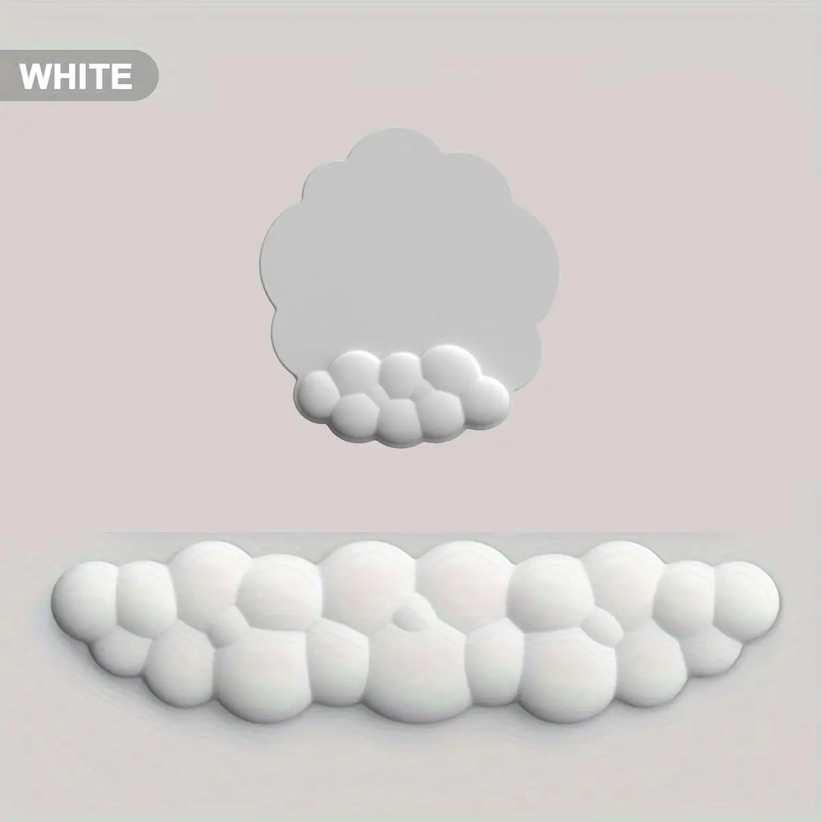 Cloud Shaped Design Wrist Rest & Mouse Pad Set, Comfortable & Breathable Memory Foam Mouse Pad Set for Office & Home Use, Cloud Pink Work Desktop Acce