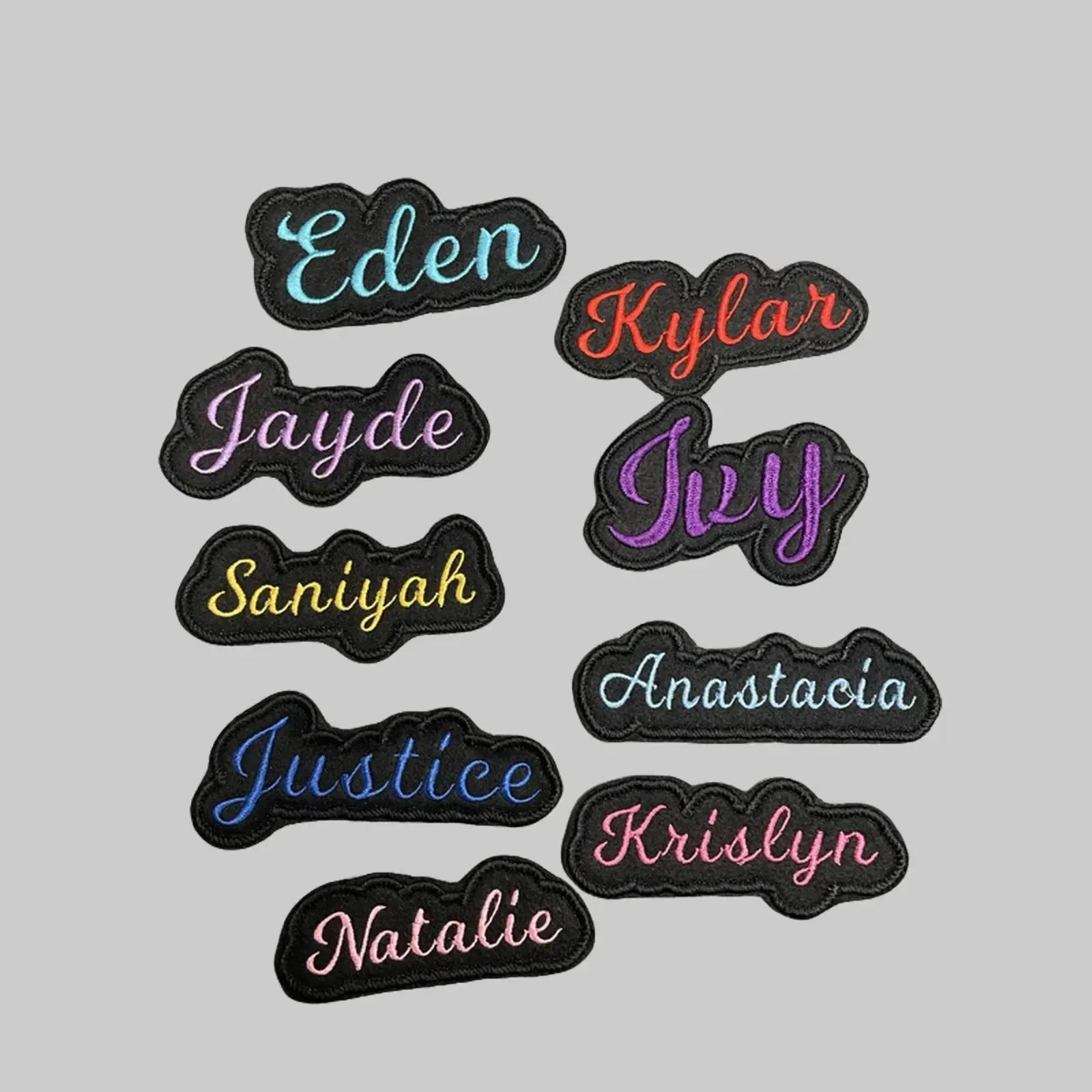 Custom Name Iron On Patches 3.5” Personalized Embroidered Name Patches for Clothing and Accessories