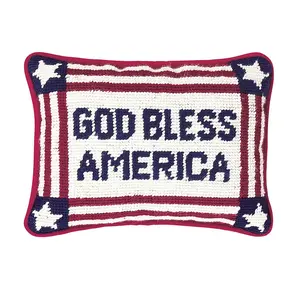 6.5" x 9" God Bless America Throw Pillow by Valerie