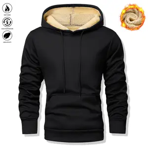 Men's Casual Sports Fleece-Lined Thickened Hoodie, Suitable for Gym Workouts, Running, and Other Outdoor Activities, Perfect Gift for Autumn and Winter